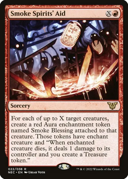 Smoke Spirits' Aid, Magic card NEC 22 — Neon Dynasty Commander set