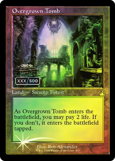 Overgrown Tomb, Magic card RVR 407z — Ravnica Remastered set