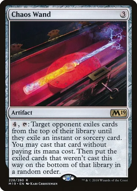 Chaos Wand, Magic card M19 228 — Core Set 2019 set