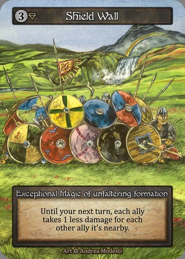 Shield Wall, carte Sorcery ALP 255 — extension Alpha