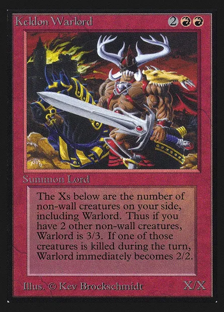 Keldon Warlord, Magic card CEI 161 — Intl. Collectors' Edition set