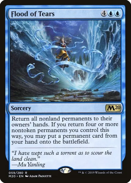 Flood of Tears, Magic card M20 59 — Core Set 2020 set