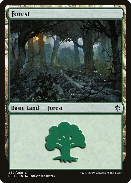 Forest, Magic card ELD 267 — Throne of Eldraine set