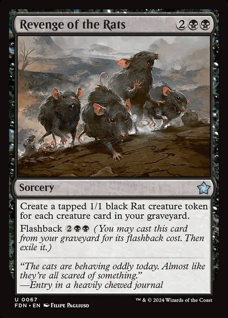 Revenge of the Rats, Magic card FDN 67 — Foundations set
