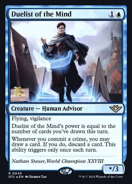 Duelist of the Mind, Magic card POTJ 45s — Outlaws of Thunder Junction Promos set