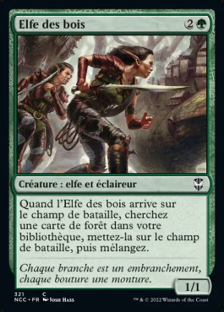 Elfe des bois, carte Magic NCC 321 — extension New Capenna Commander