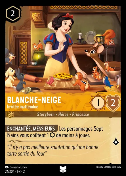 Blanche-Neige - Invitée inattendue, carte Disney Lorcana CH2-024 — extension L'Ascension des Floodborn