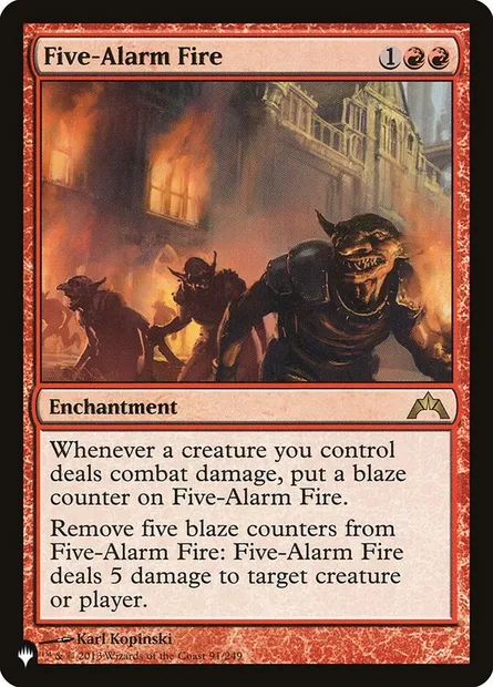 Incendie d'alerte cinq, carte Magic PLST GTC-91 — extension The List