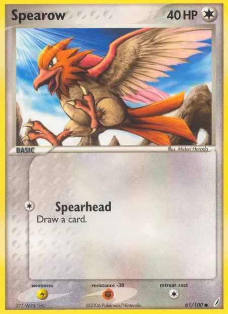 Spearow, Pokémon card CG 61 — Crystal Guardians set