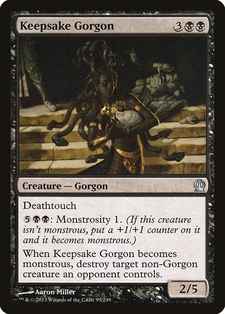 Keepsake Gorgon, Magic card THS 93 — Theros set