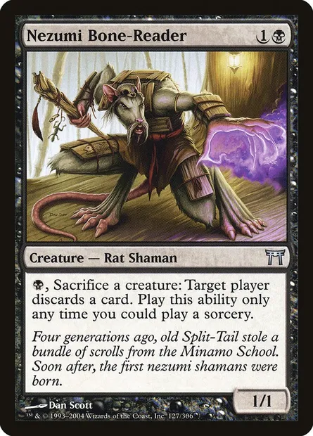 Nezumi Bone-Reader, Magic card CHK 127 — Champions of Kamigawa set