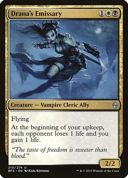 Drana's Emissary, Magic card BFZ 210 — Battle for Zendikar set