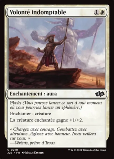 Volonté indomptable, carte Magic J25 210 — extension Foundations Jumpstart