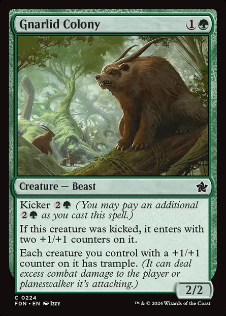 Gnarlid Colony, Magic card FDN 224 — Foundations set