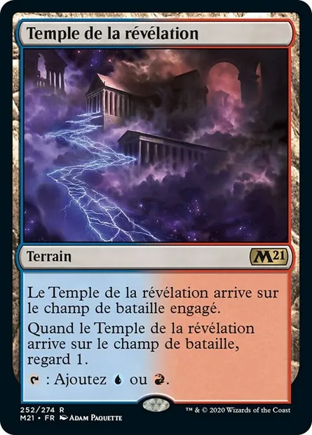 Temple de la révélation, carte Magic M21 252 — extension Core Set 2021