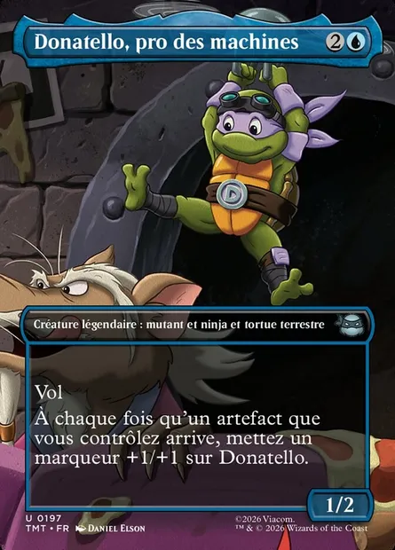 Donatello, pro des machines, carte Magic TMT 197 — extension Teenage Mutant Ninja Turtles