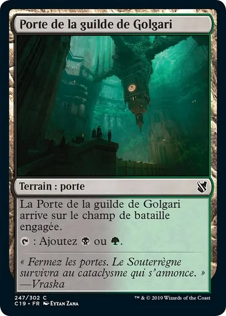 Porte de la guilde de Golgari, carte Magic C19 247 — extension Commander 2019
