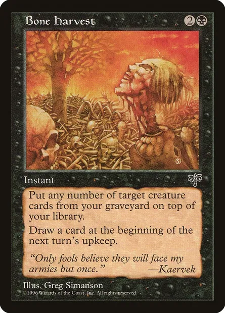 Bone Harvest, Magic card MIR 108 — Mirage set