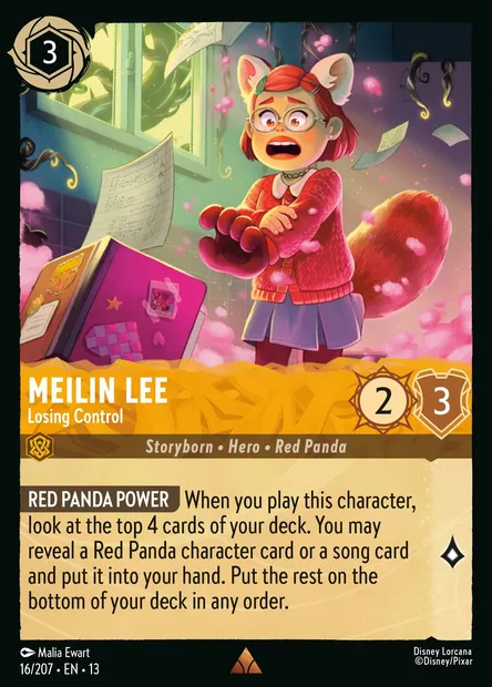 Meilin Lee - Losing Control, Disney Lorcana card CH13-016 — Attack of the Vine! set