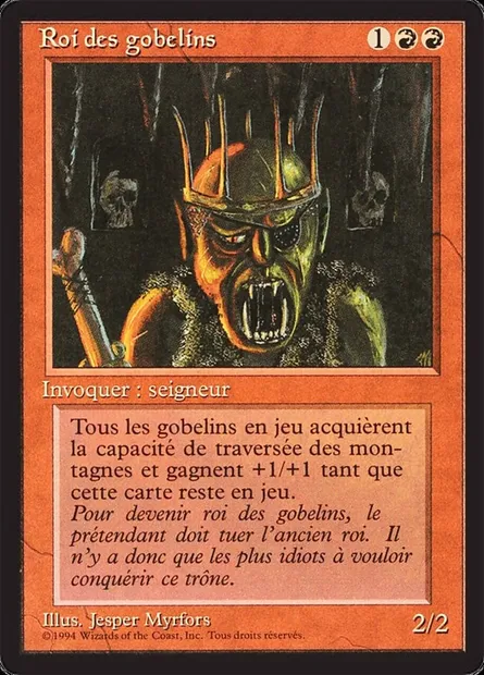 Goblin King, Magic card FBB 155 — Foreign Black Border set