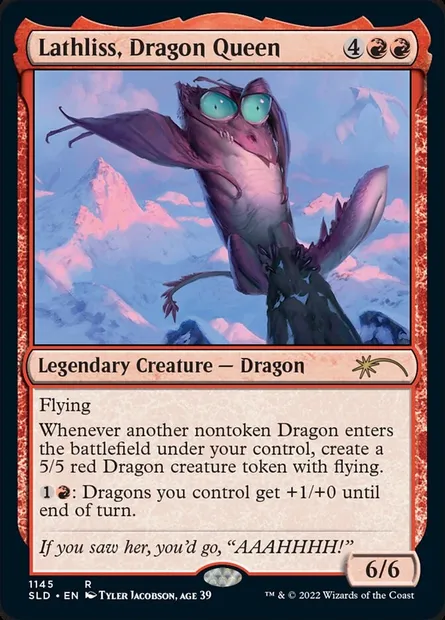 Lathliss, Dragon Queen, Magic card SLD 1145 — Secret Lair Drop set