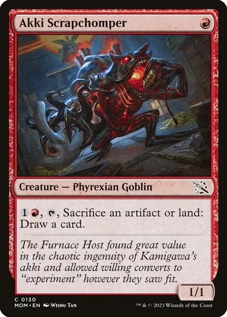 Akki Scrapchomper, Magic card MOM 130 — March of the Machine set