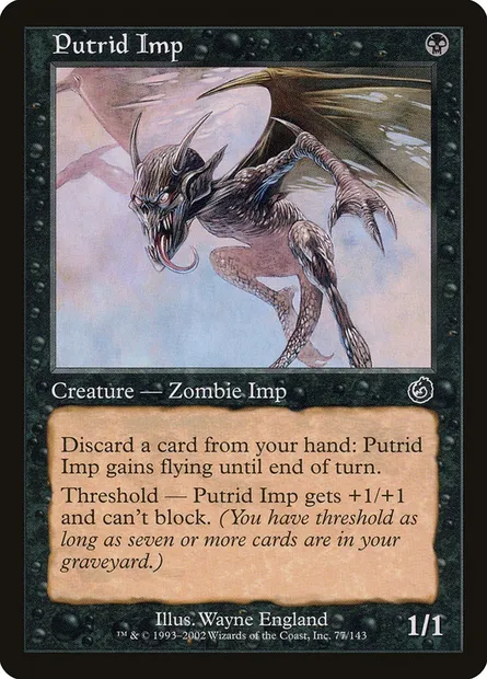 Putrid Imp, Magic card TOR 77 — Torment set
