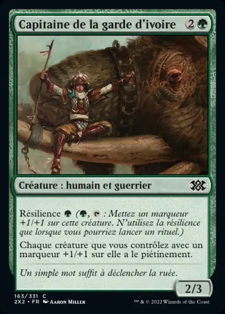 Capitaine de la garde d'ivoire, carte Magic 2X2 163 — extension Double Masters 2022