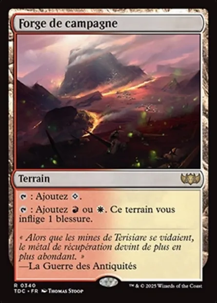 Forge de campagne, carte Magic TDC 340 — extension Tarkir: Dragonstorm Commander