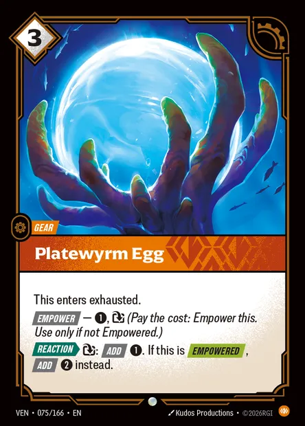Platewyrm Egg, carte Riftbound VEN 075 — extension Vendetta