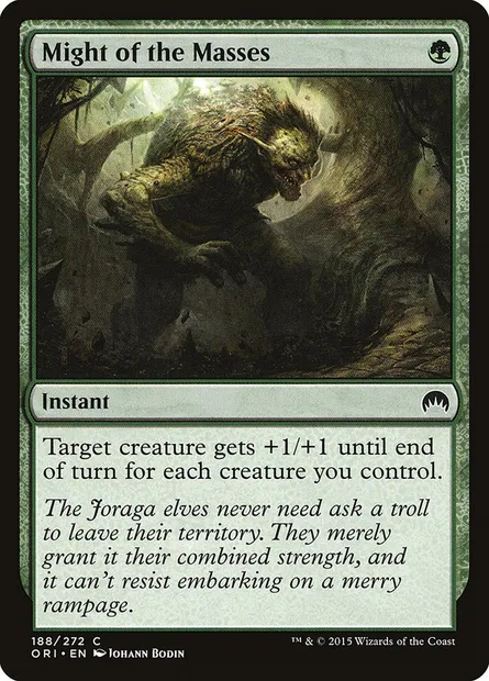Might of the Masses, Magic card ORI 188 — Magic Origins set