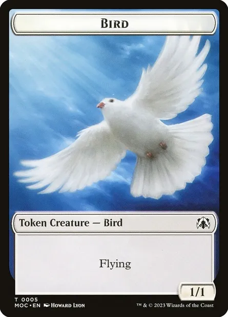 Bird, Magic card TMOC 5 — March of the Machine Commander Tokens set