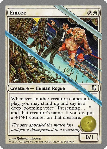 Emcee, Magic card UNH 9 — Unhinged set