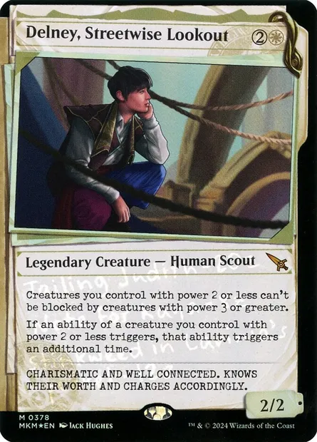 Delney, vigie débrouillarde, carte Magic MKM 378 — extension Murders at Karlov Manor