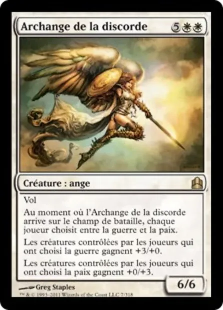 Archange de la discorde, carte Magic CMD 7 — extension Commander 2011