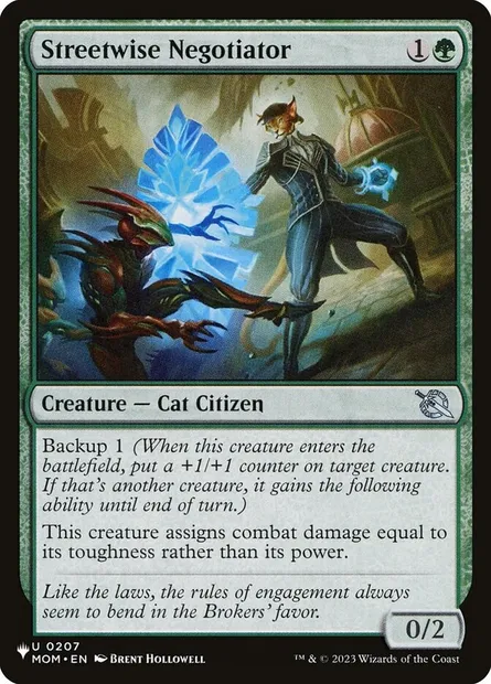 Streetwise Negotiator, Magic card PLST MOM-207 — The List set