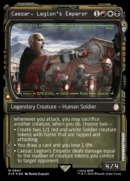 Caesar, Legion's Emperor, Magic card PIP 867 — Fallout set