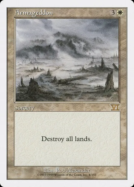 Armageddon, Magic card 6ED 4 — Classic Sixth Edition set