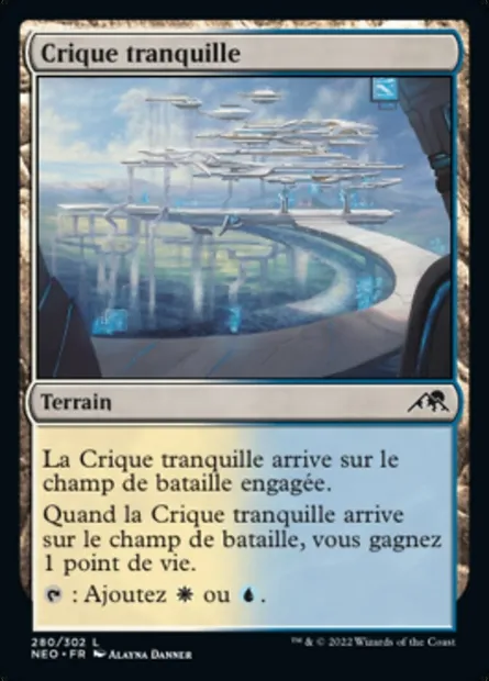 Crique tranquille, carte Magic NEO 280 — extension Kamigawa: La Dynastie Néon