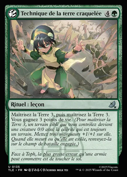 Technique de la terre craquelée, carte Magic TLE 135 — extension Avatar: The Last Airbender Eternal