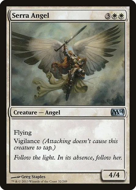 Serra Angel, Magic card M14 32 — Magic 2014 set