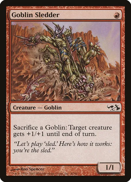 Goblin Sledder, Magic card DD1 41 — Duel Decks: Elves vs. Goblins set