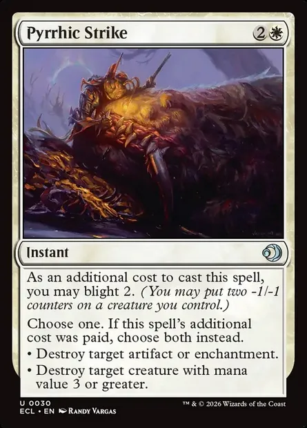 Pyrrhic Strike, Magic card ECL 30 — Lorwyn Eclipsed set