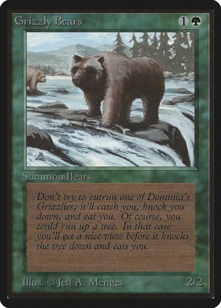 Grizzly Bears, Magic card LEB 200 — Limited Edition Beta set