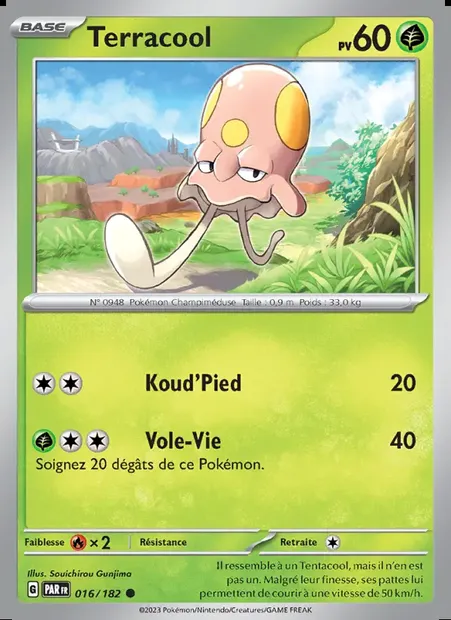 Terracool, carte Pokémon PAR 016 — extension Faille Paradoxe