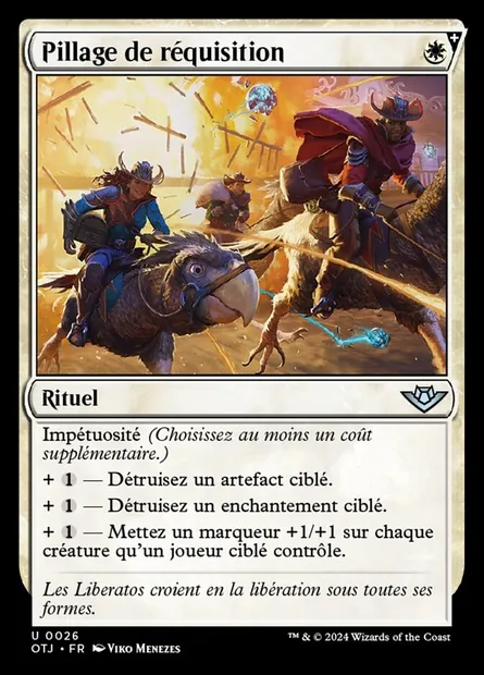 Pillage de réquisition, carte Magic OTJ 26 — extension Outlaws of Thunder Junction