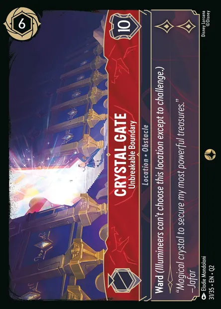 Crystal Gate - Unbreakable Boundary, Disney Lorcana card Q2-031 — Illumineer's Quest: Palace Heist set