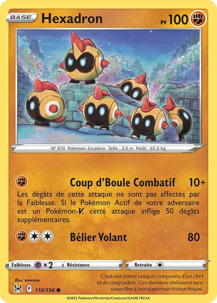 Hexadron, carte Pokémon LOR 110 — extension Origine Perdue