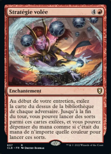 Stratégie volée, carte Magic CLB 807 — extension Commander Légendes : la bataille de la Porte de Baldur