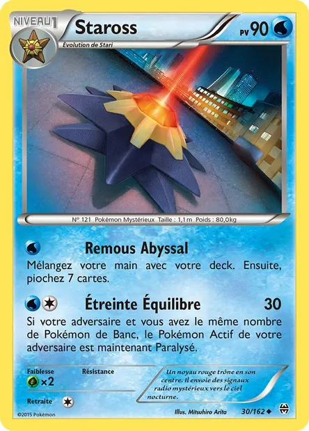Staross, carte Pokémon BKT 30 — extension Impulsion Turbo